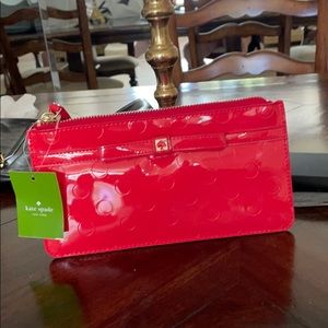 Kate Spade Red Patent New Wristlet